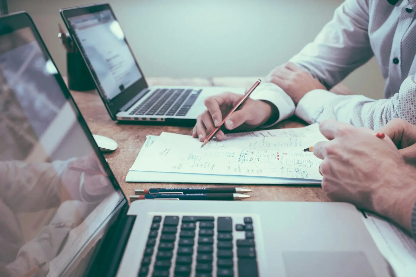Financial planning documents on a desk